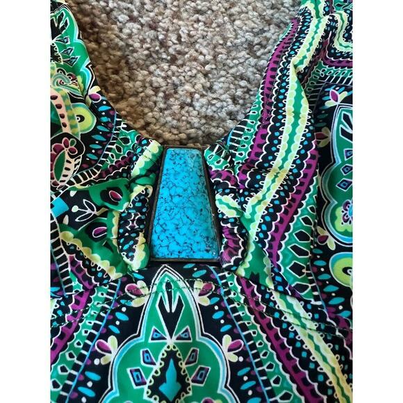 Maternity Swimsuit, Medium, black/multi color, tankini, 2 piece, pregnant - Picture 6 of 12